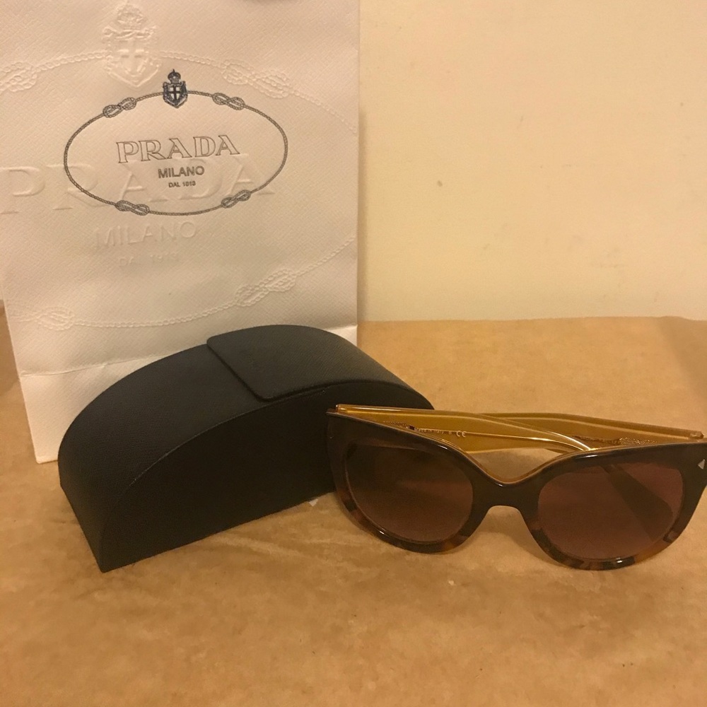 % Authentic Brown Prada Sunglasses - image 8